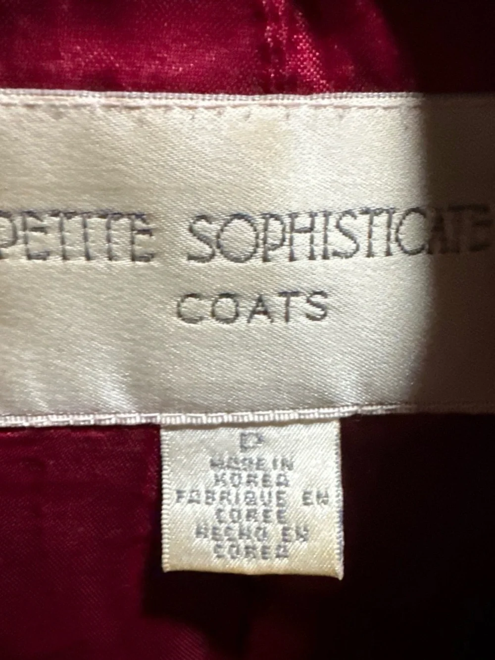 Petite Sophisticate Red Toggle Pea Coat